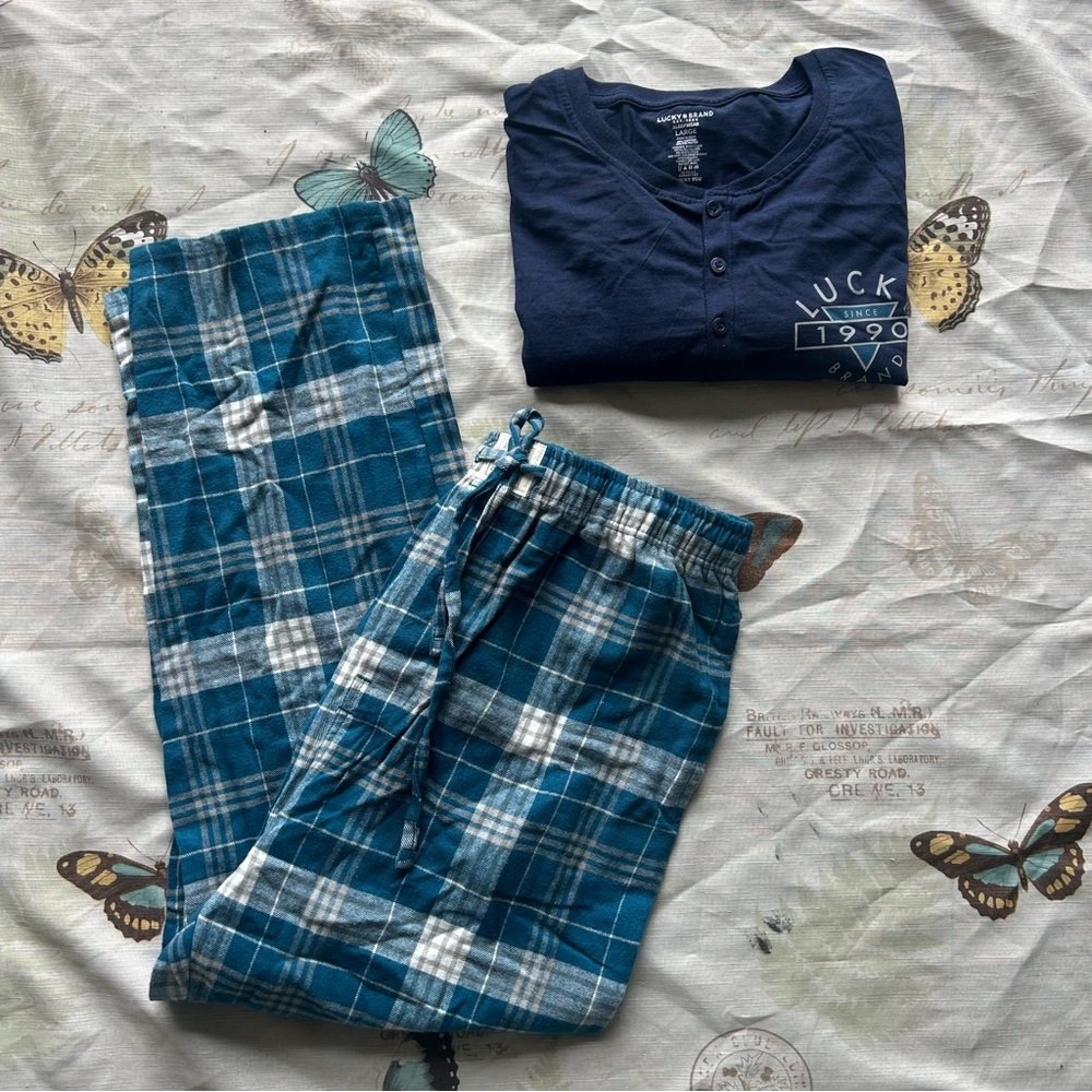 Lucky Brand plaid pajama‎ set